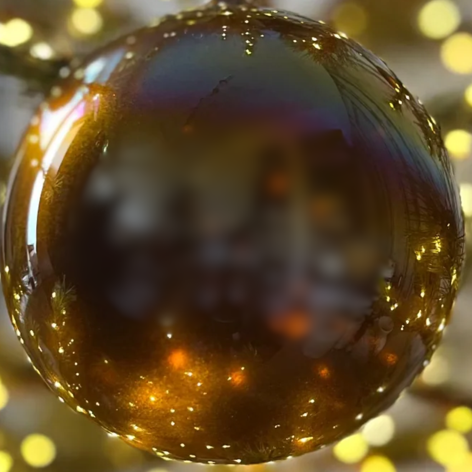 Jim Marvin Handblown Pearl Glass Ornament in Antique Gold