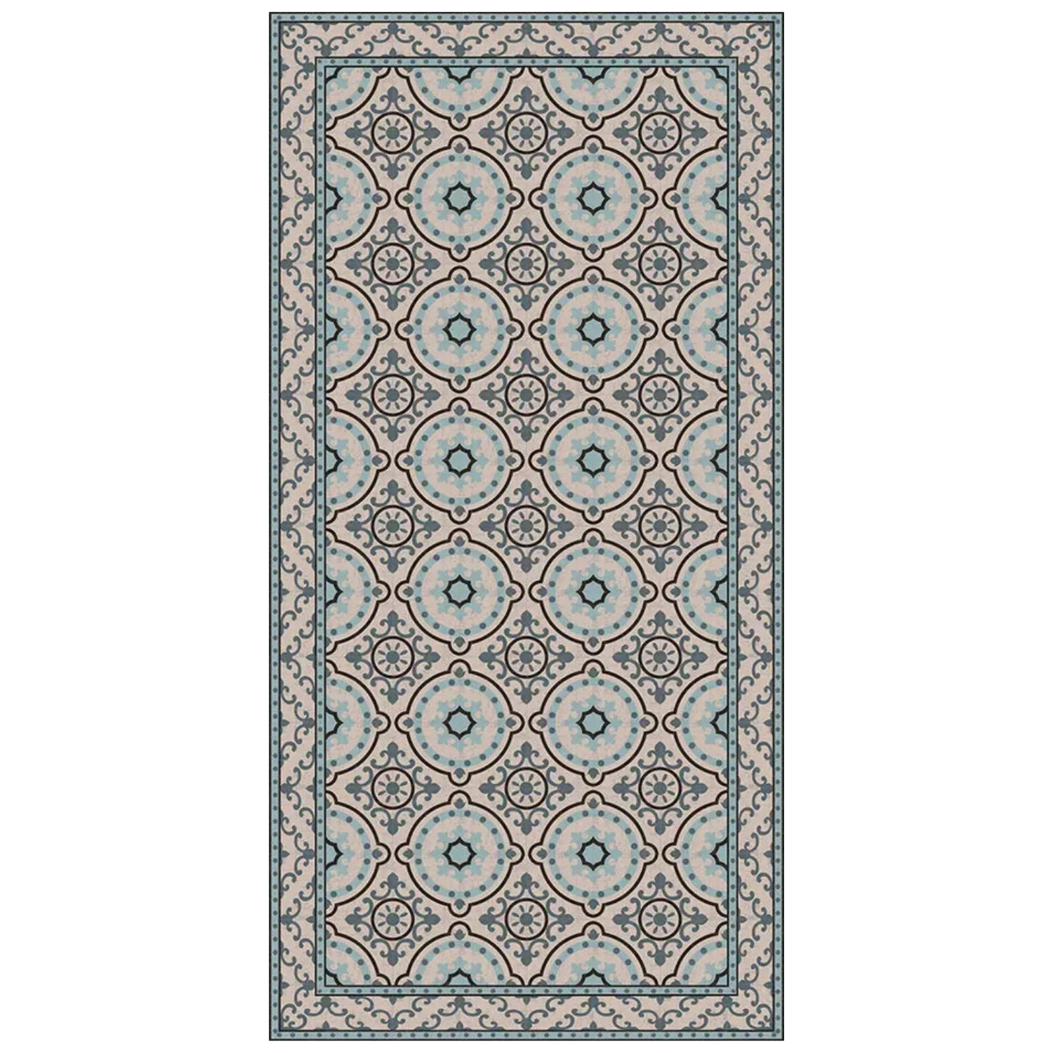 Tapis en vinyle Adama Tria en bleu clair
