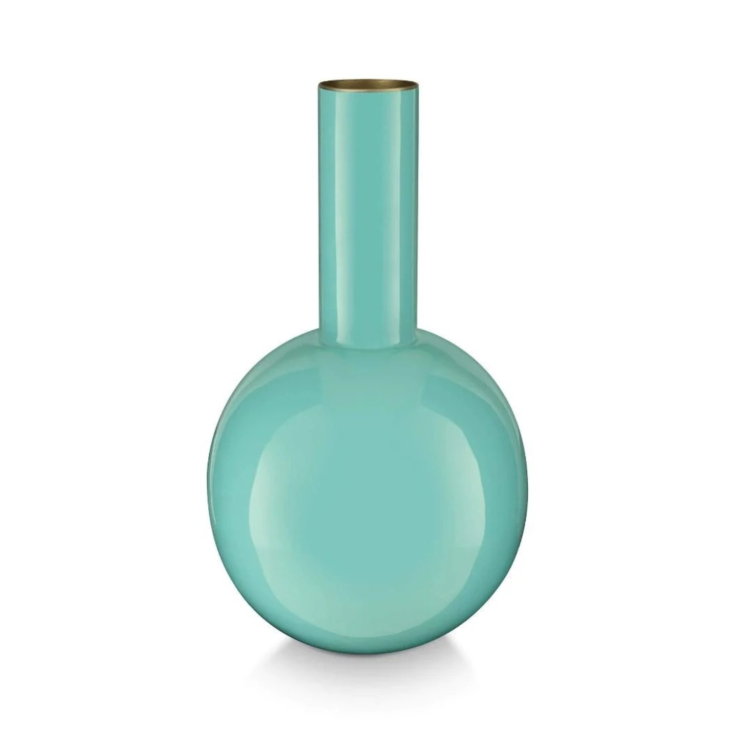 Small Bright Blue Turquoise Bulb Style Pip Studio Vase