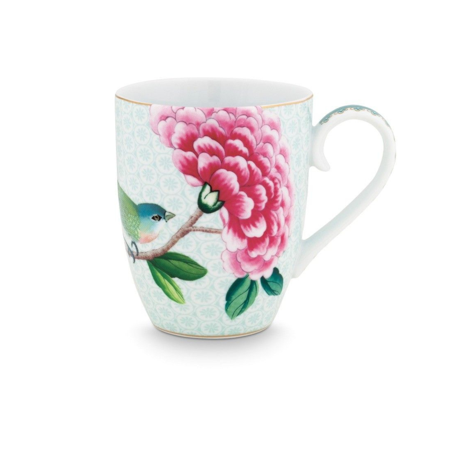 Blushing Birds Extra Large White Porcelain Mug