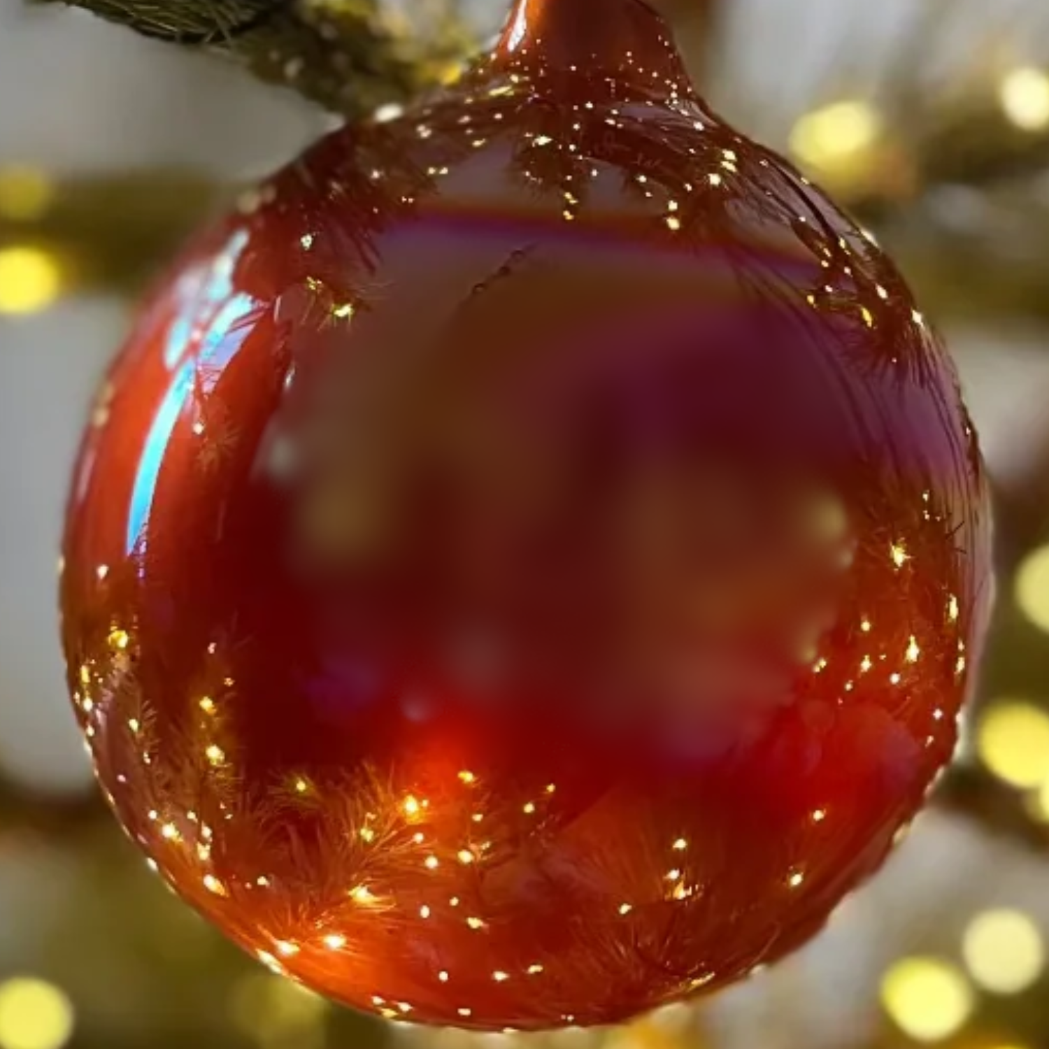 Jim Marvin Pearl Glass Ornaments in Burnished Copper Gold