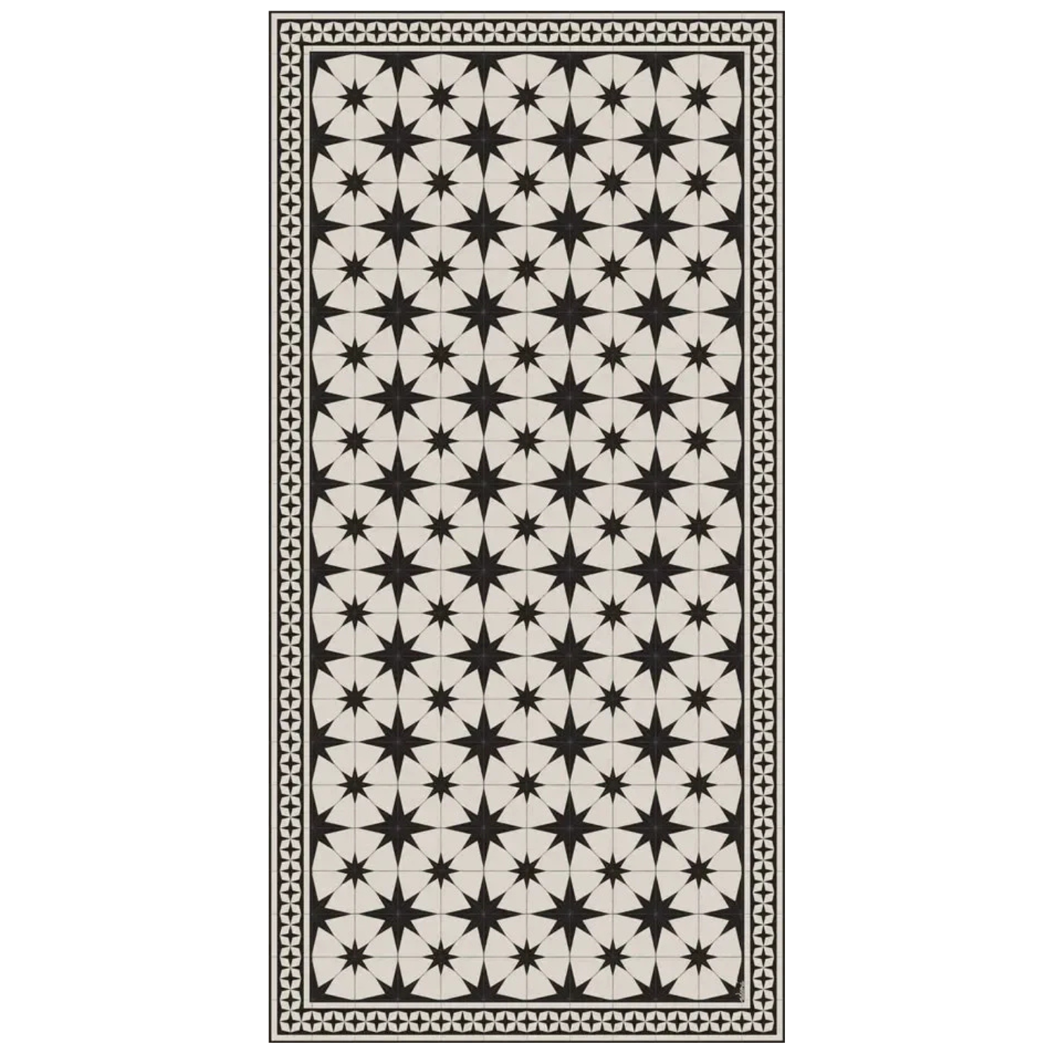 Adama Nightsky Vinyl Rug in Black