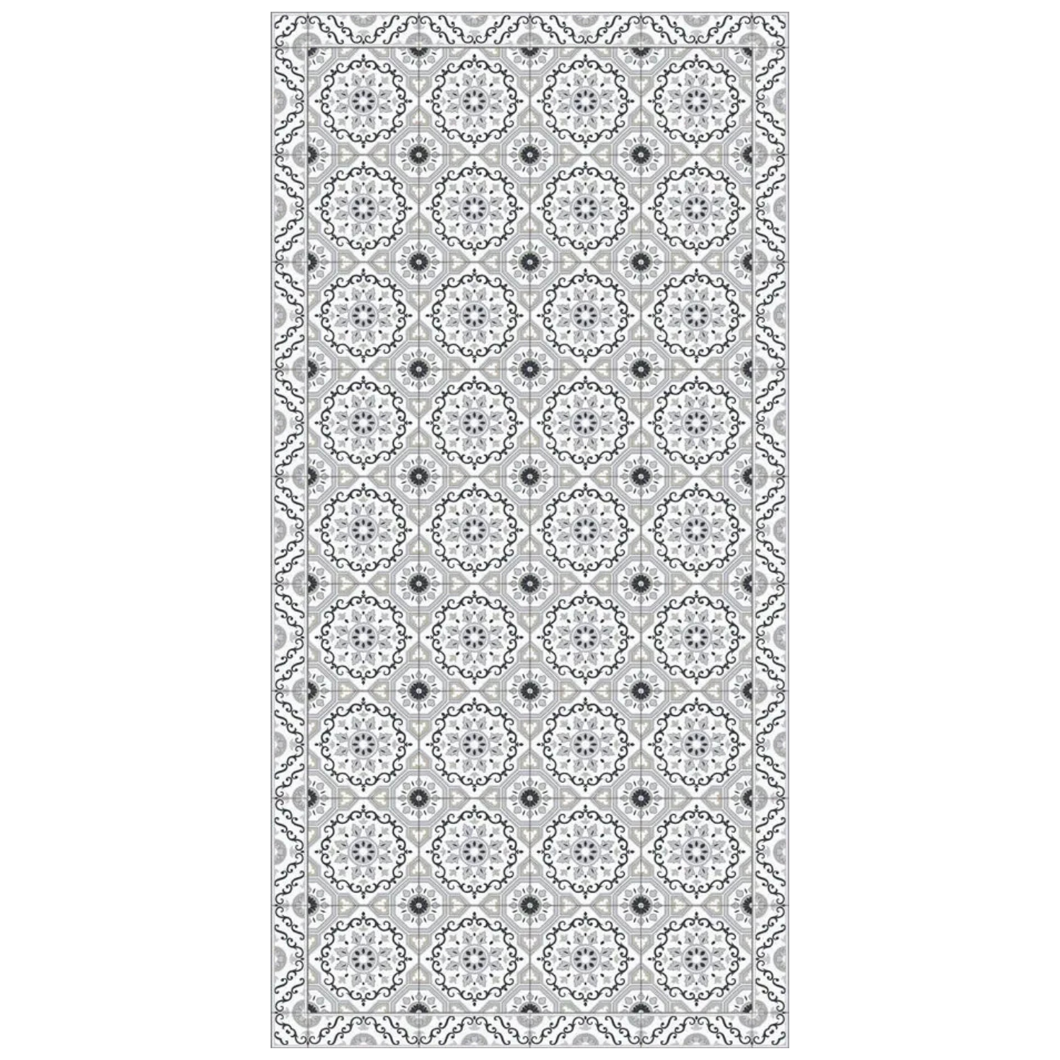 Adama Flake Vinyl Rug in Grey