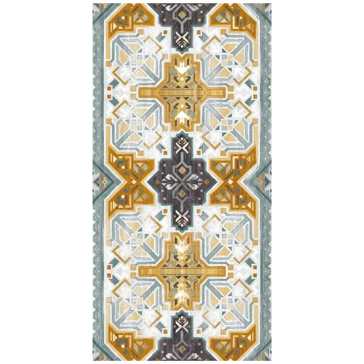 Tapis en vinyle Adama cannelle en bleu