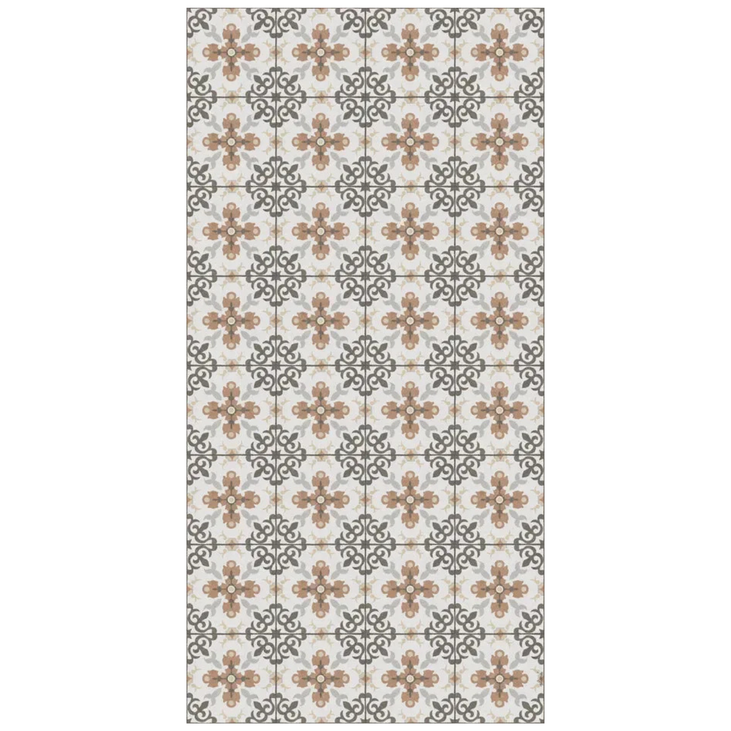 Adama Nutmeg Vinyl Rug in Beige Brown