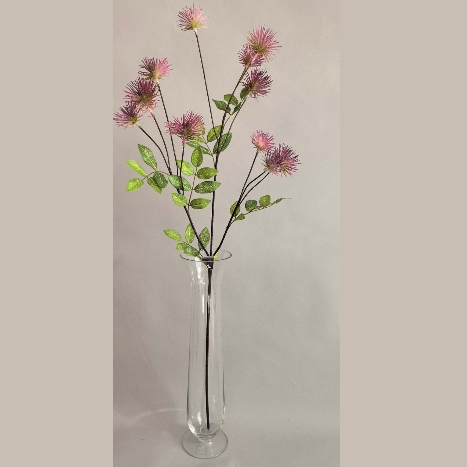 Artificial Albizzia Mimosa Tree Floral Stem in Mauve