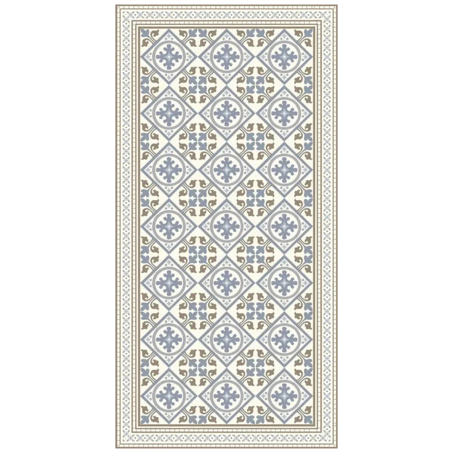 Tapis en vinyle Adama Rumi en bleu