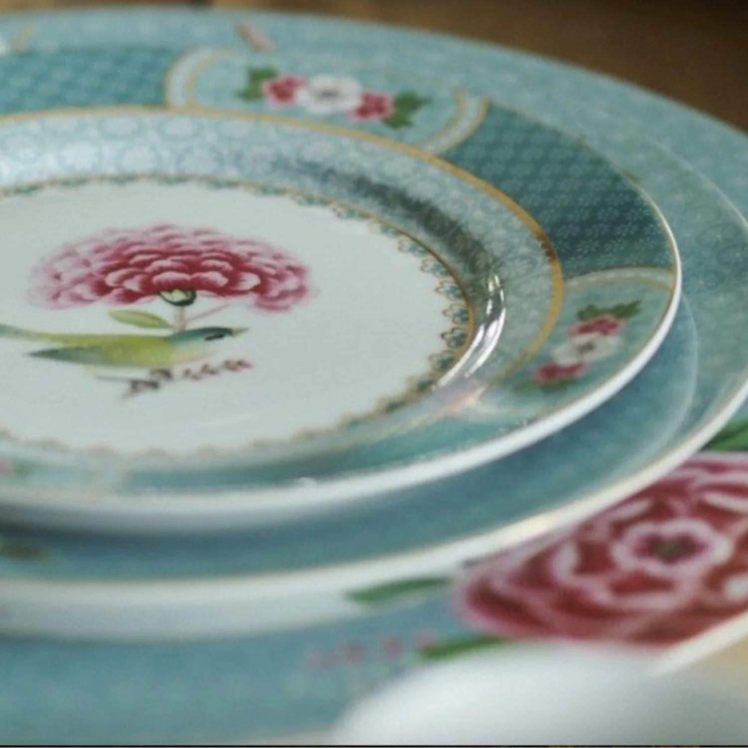 Blushing Birds Porcelain Breakfast Plate