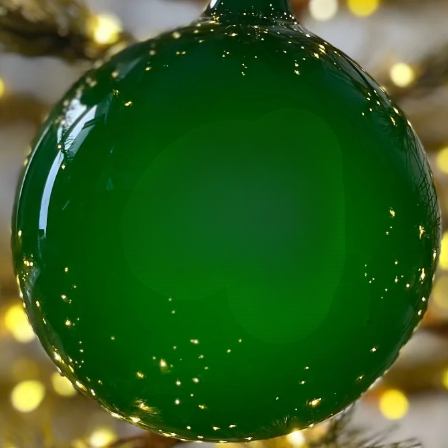 Jim Marvin Bubblegum Glass Ball Ornament in Citrus Green