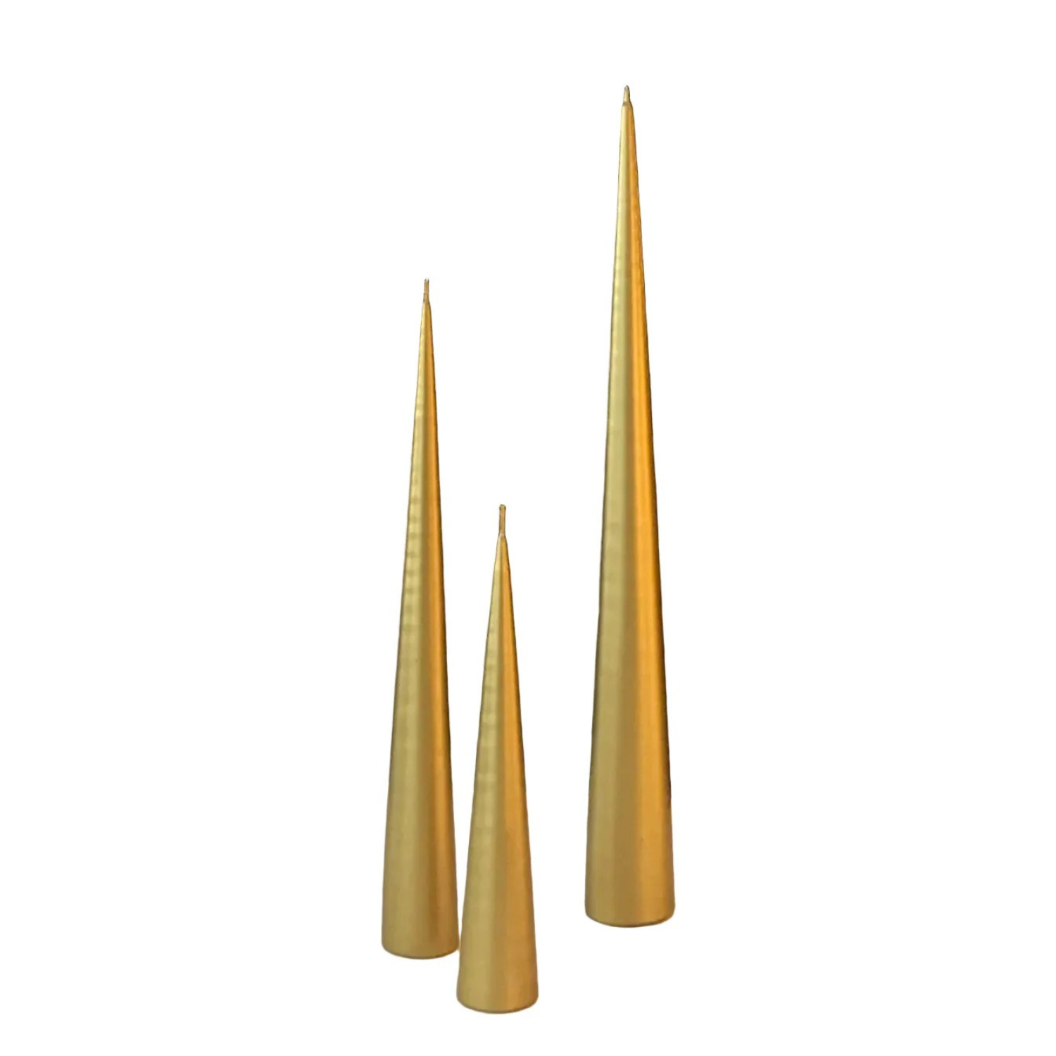 Ester & Erik Gold Metallic Cone Candles