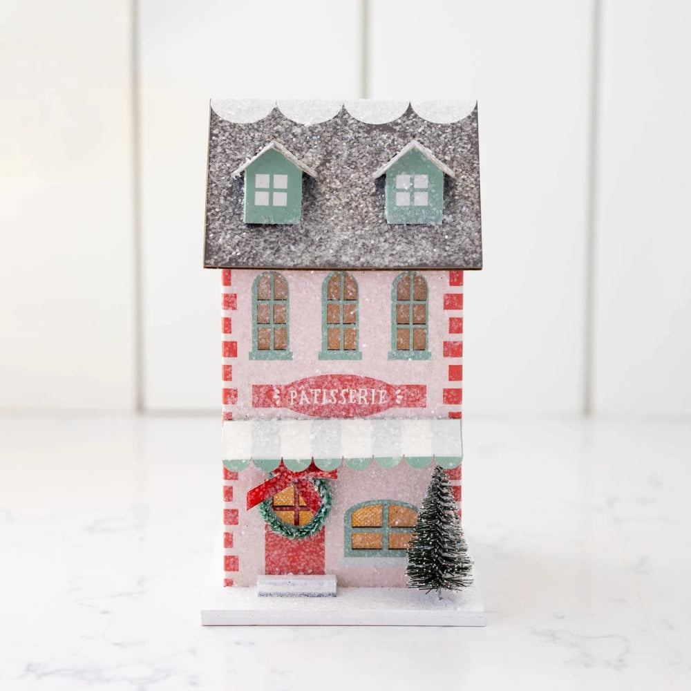 Village Christmas Paper Bakery Decoration at Home Smith