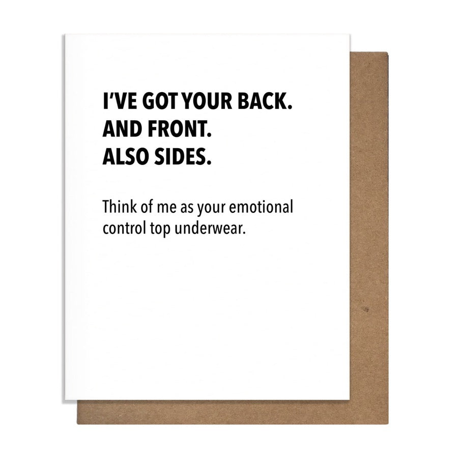 Emotional Support Undies Notecard