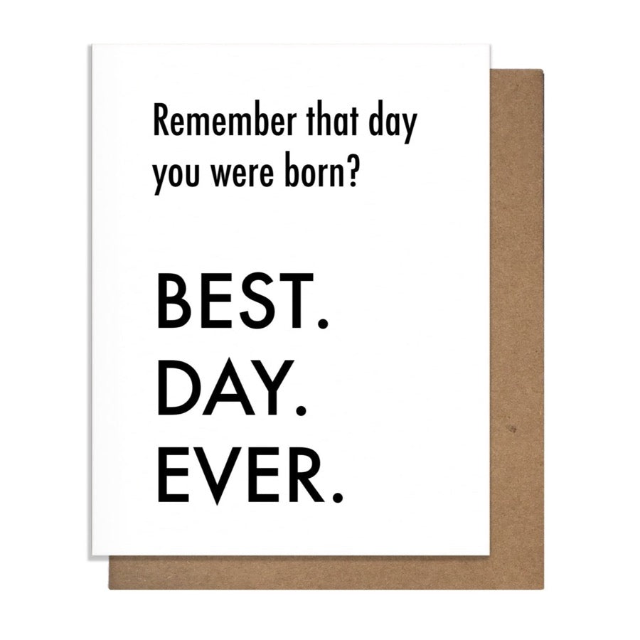 Best Day Ever Born Notecard