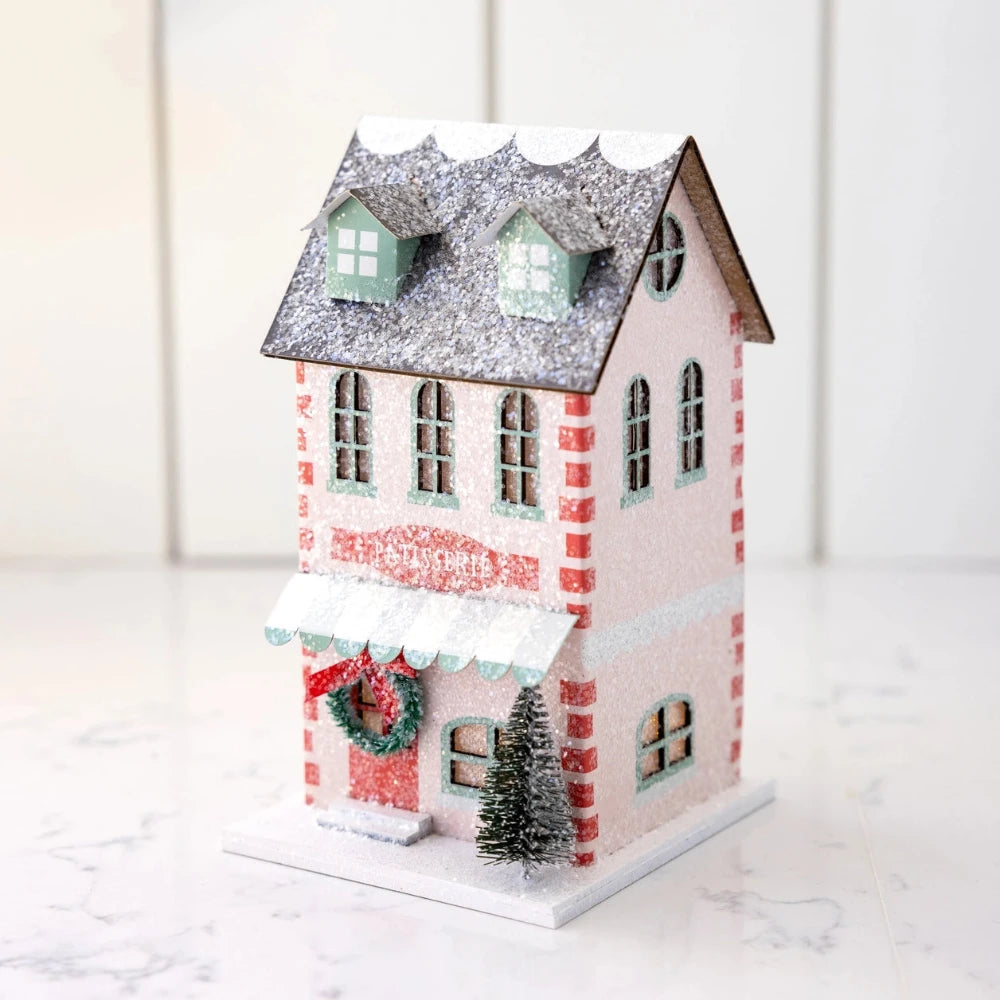 Village Christmas Paper Bakery Decoration at Home Smith