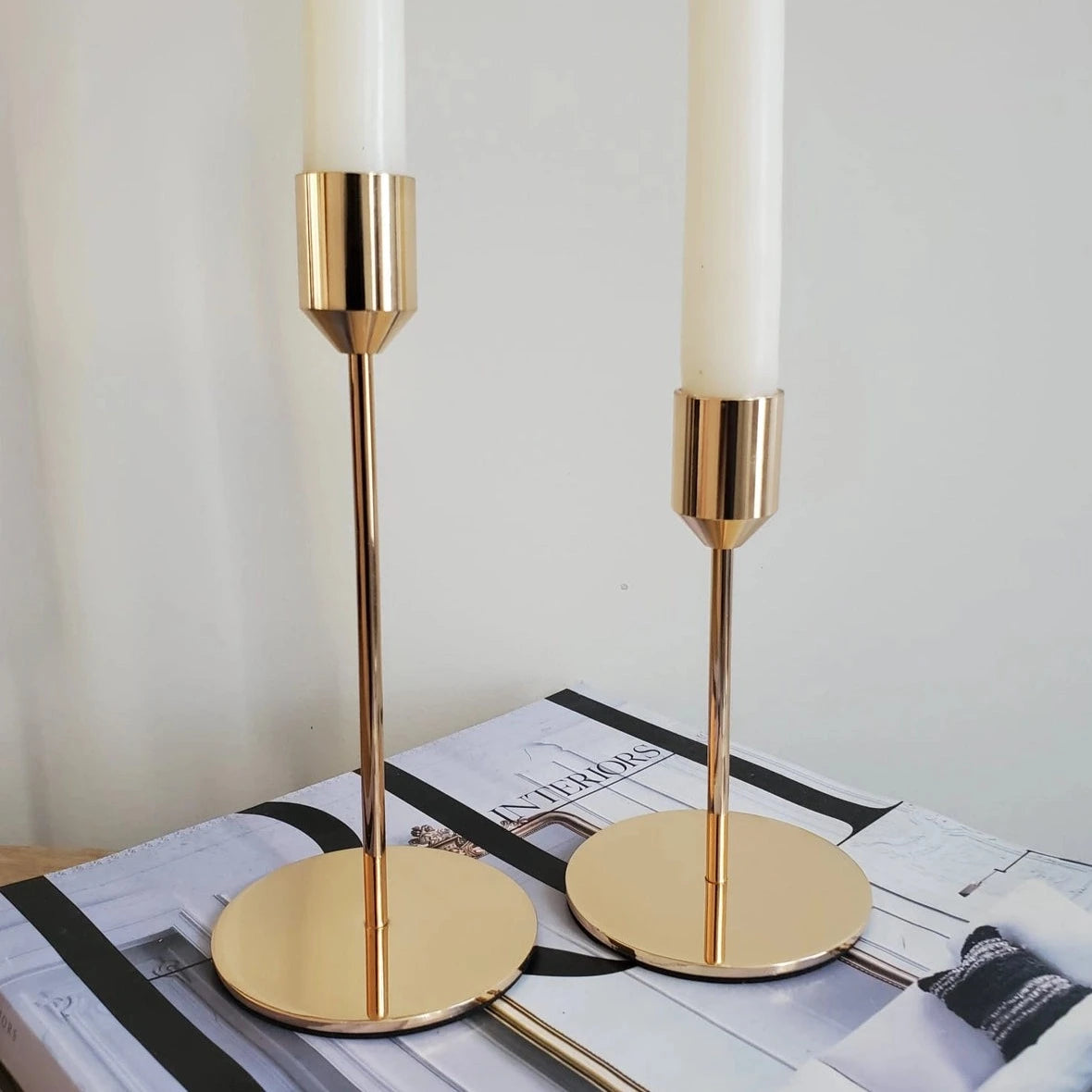 Rose gold candle holders at Home Smith