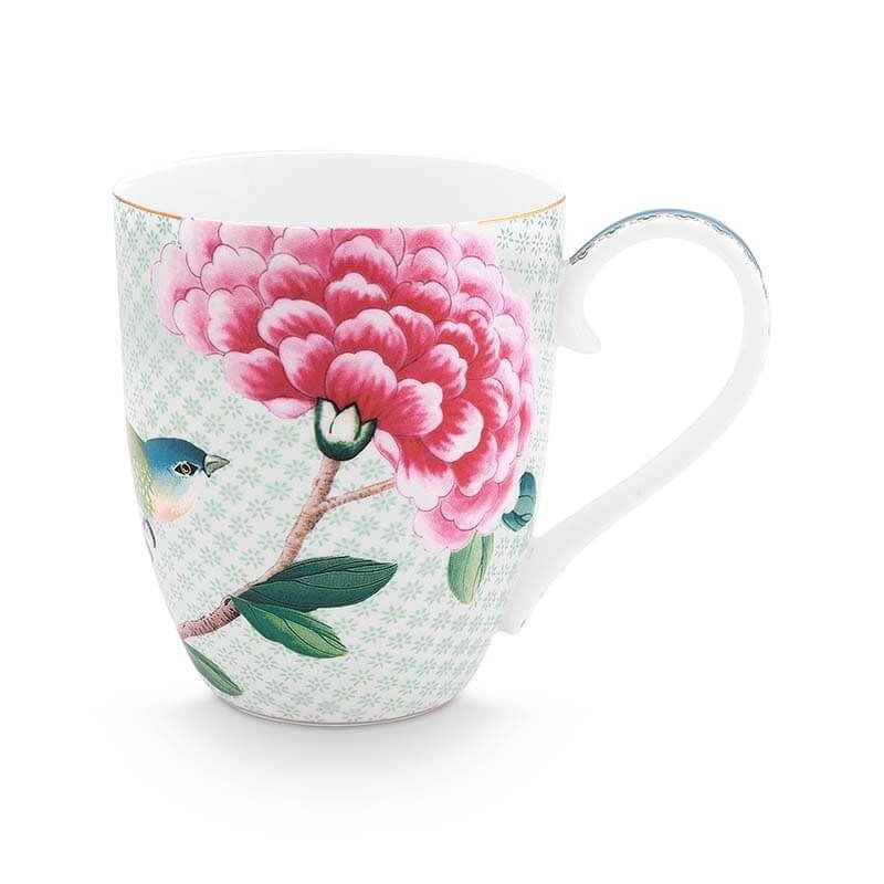 Pip Studio Blushing Birds White Porcelain Mug at Home Smith 