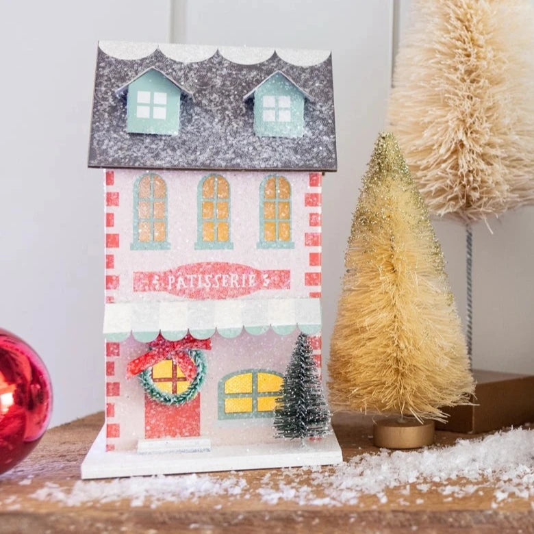 Village Christmas Paper Bakery Decoration at Home Smith