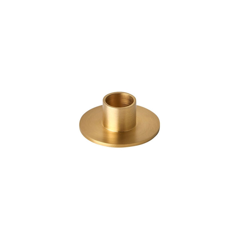 Fog Linen Work Solid Brass Candle Holder at Home Smith