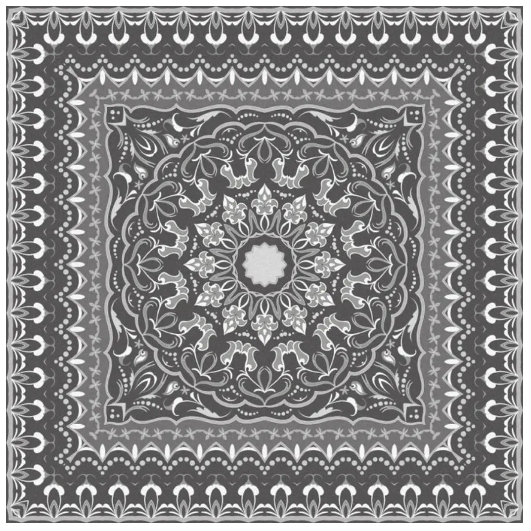 Home Smith Adama Pers Vinyl Rug in Grey Adama Vinyl Mats