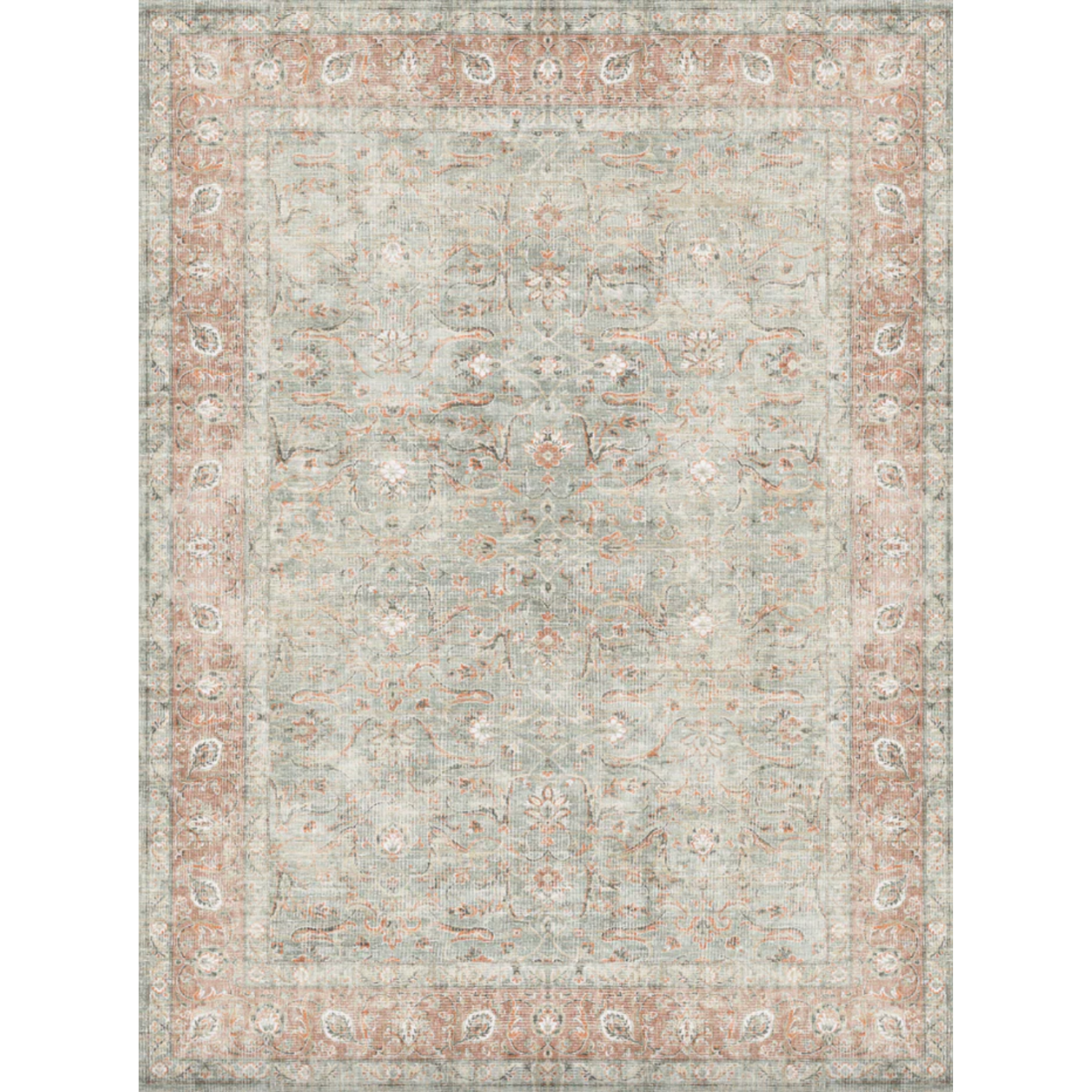 Adama Daniel Vinyl Rug in Green at Home Smith