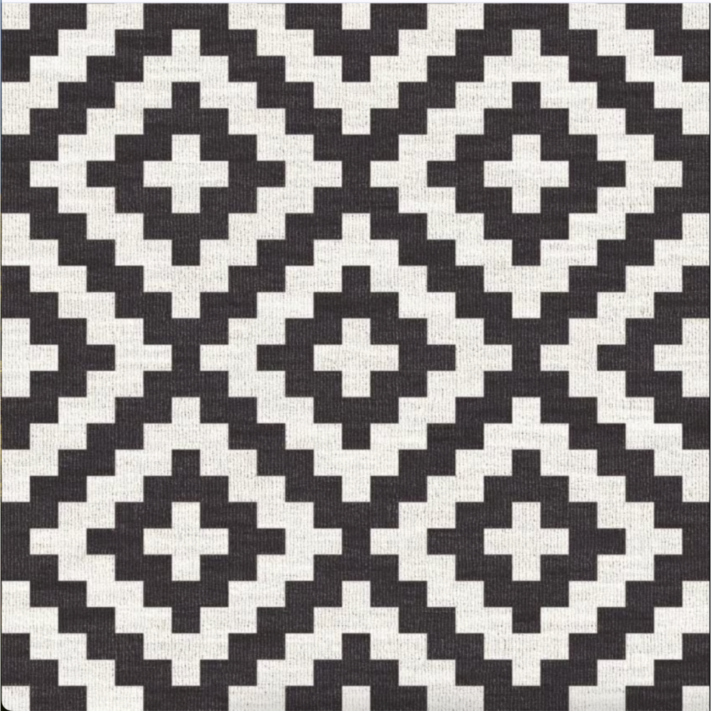 Adama Game in Black Vinyl Rug at Home Smith