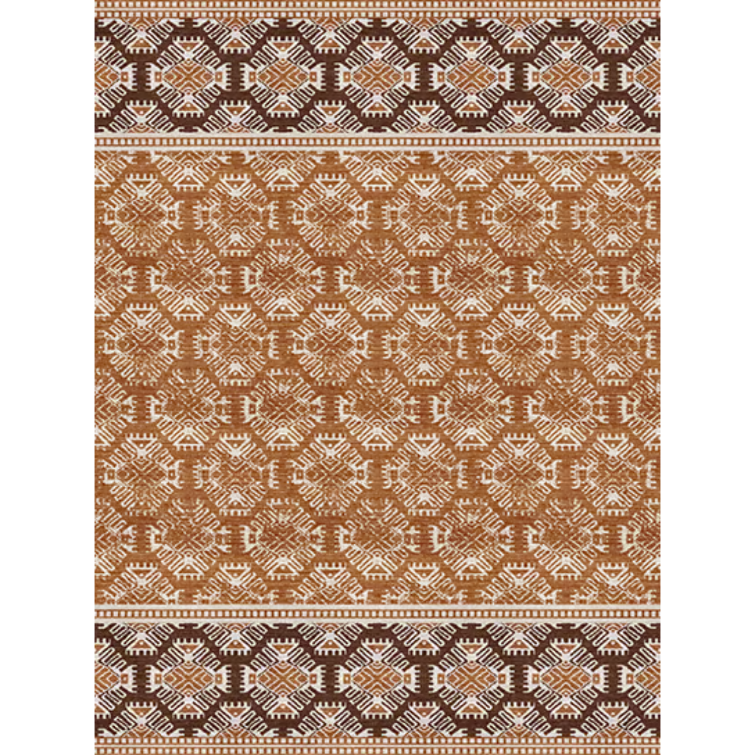 Adama Seraya Vinyl Rug in Orange at Home Smith