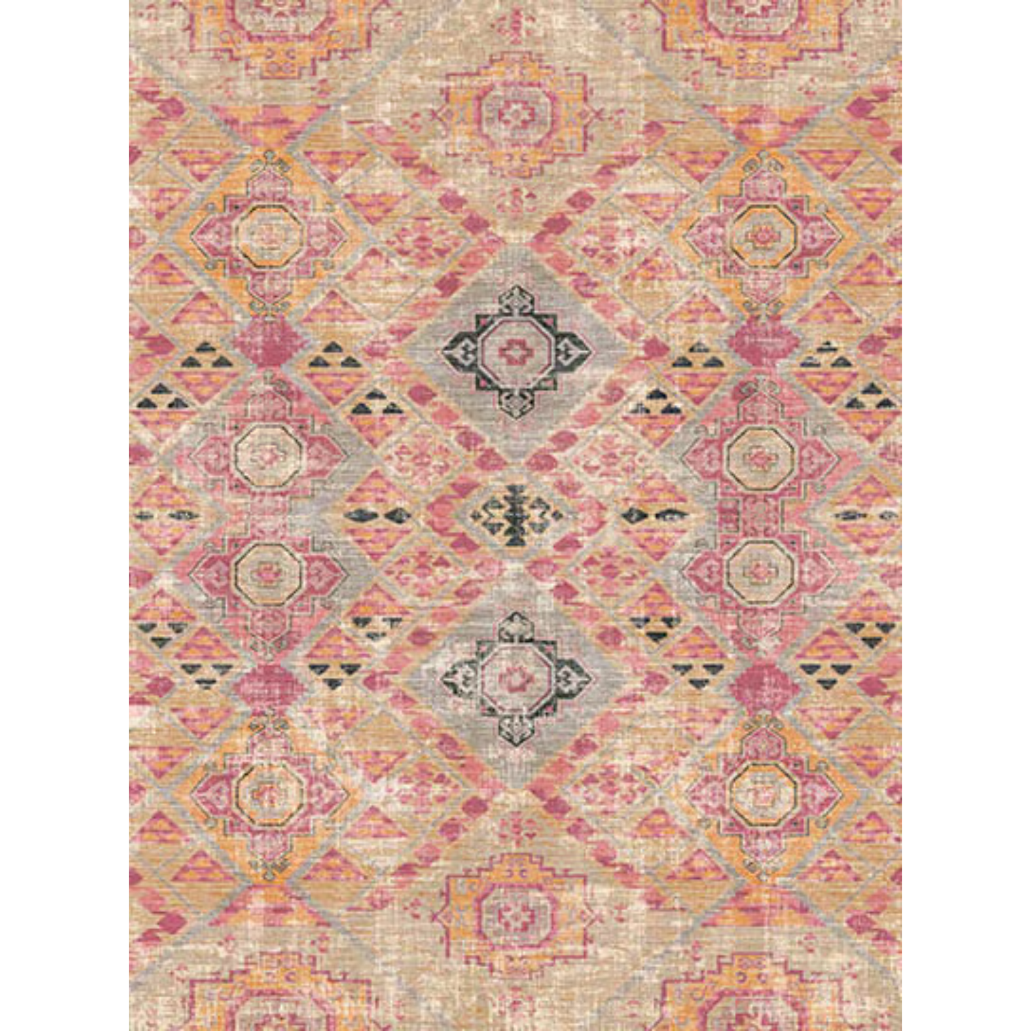 Adama Solara Vinyl Rug in Orange at Home Smith