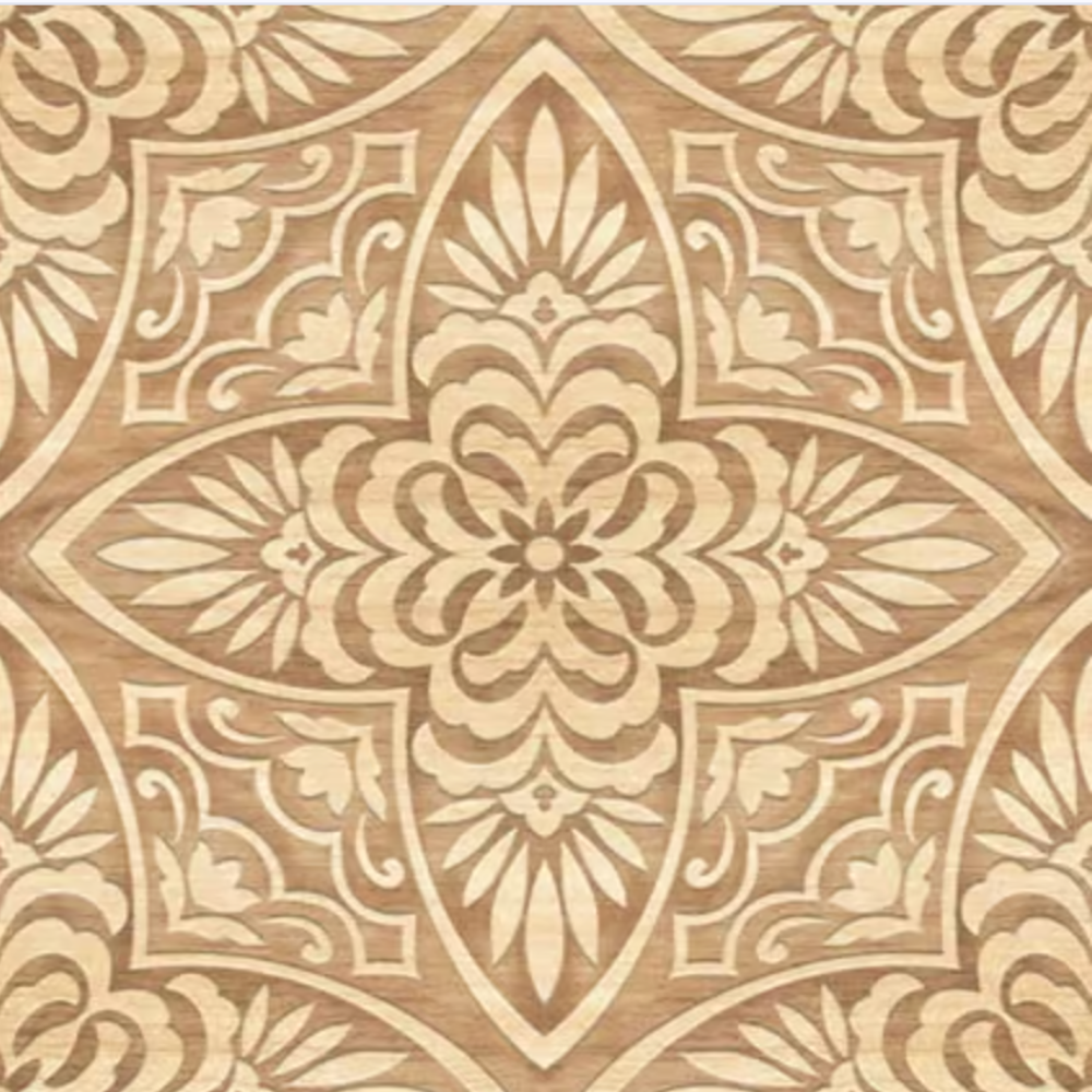 Adama Surf in Gold Vinyl Rug at Home Smith