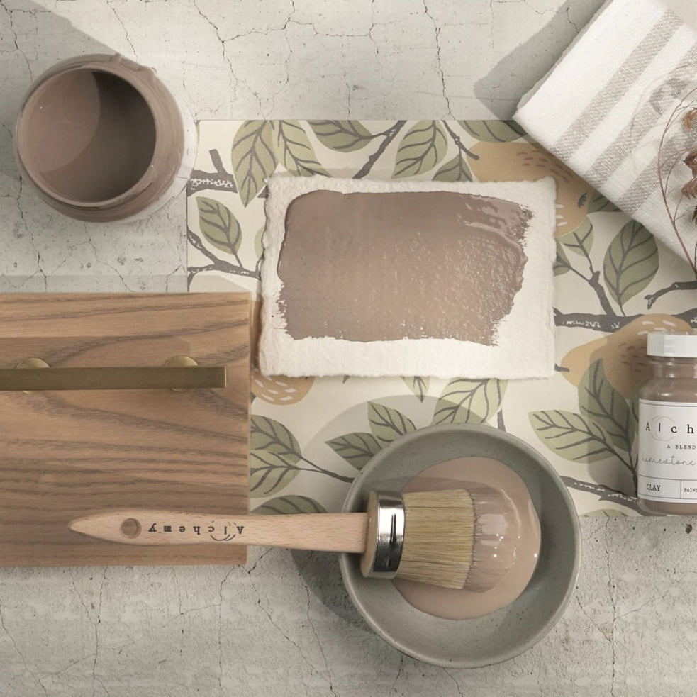 Alchemy Limestone and Chalk Furniture Paint by Fusion in Clay at Home Smith