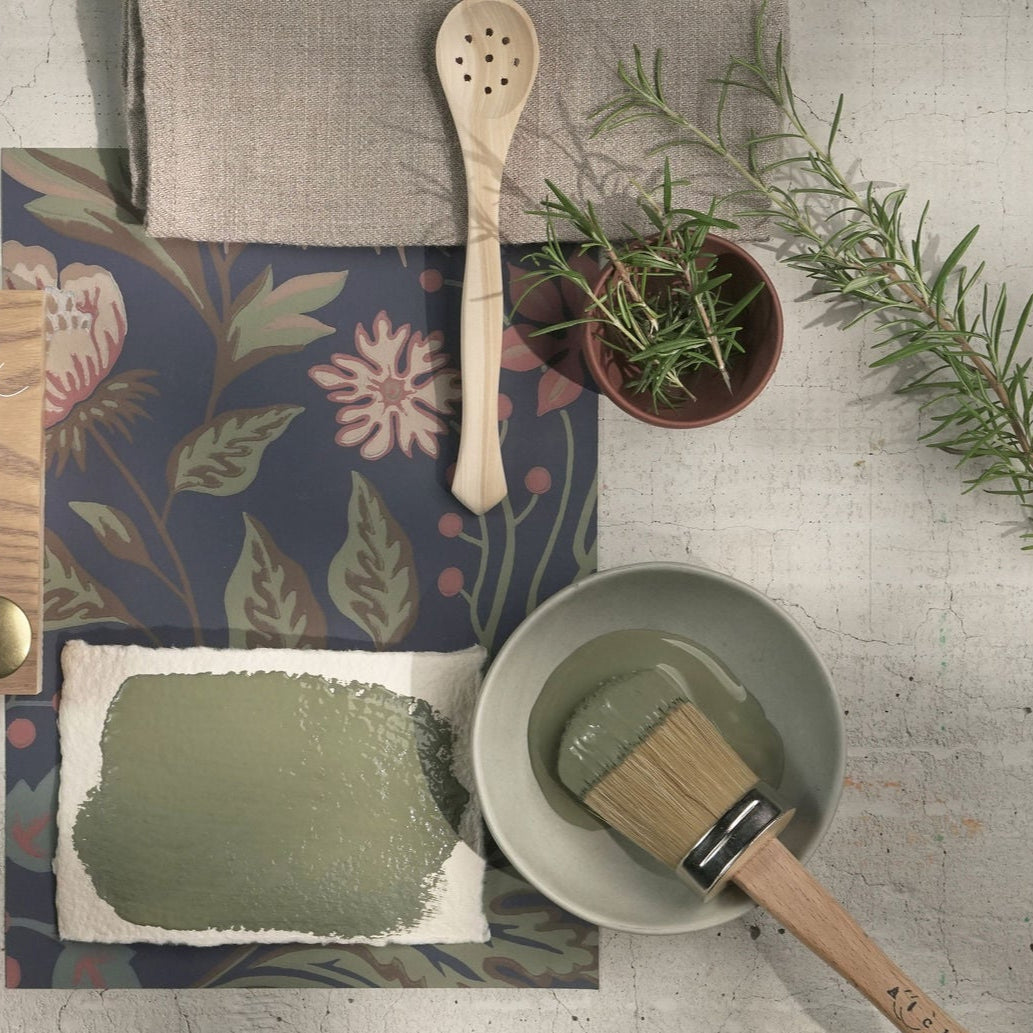 Alchemy Limestone and Chalk Furniture Paint by Fusion in Rosemary at Home Smith