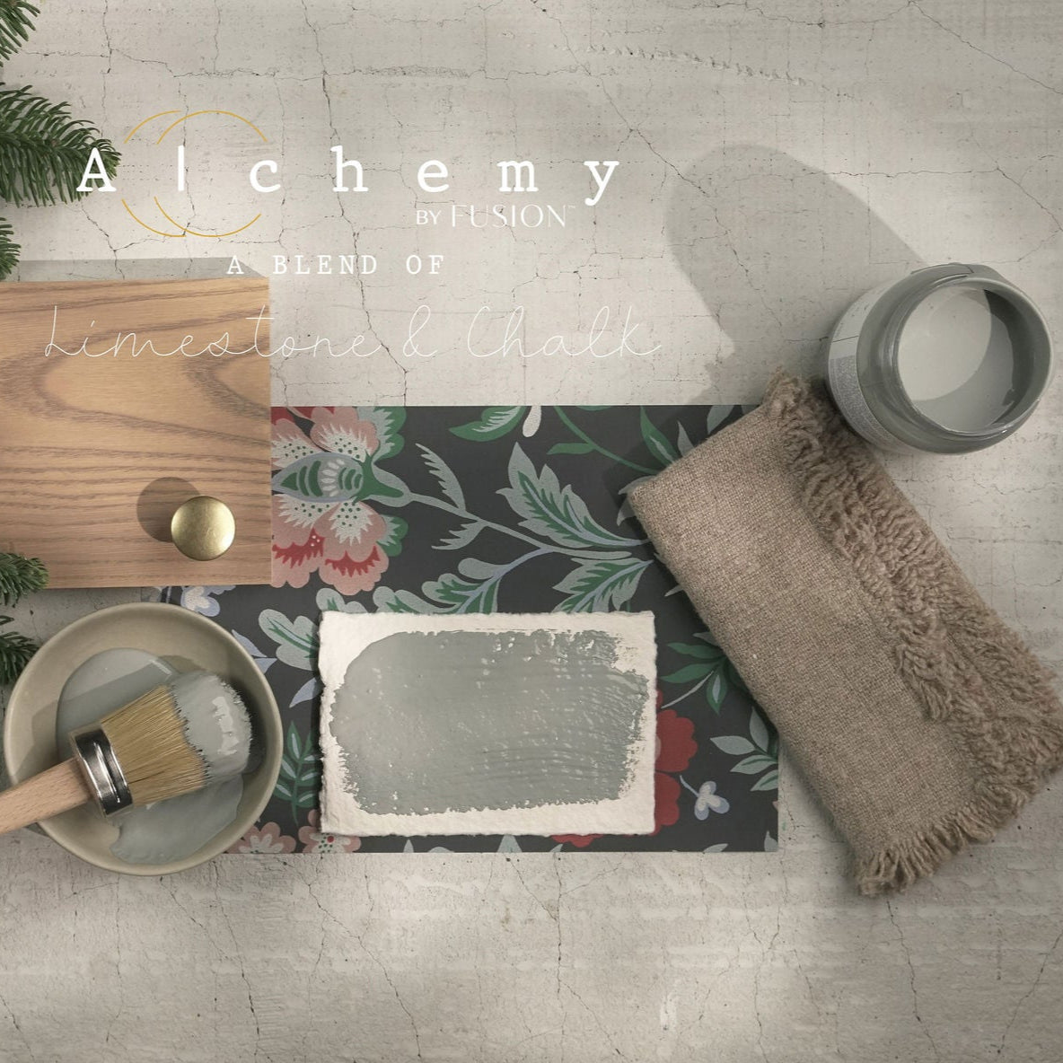 Alchemy Limestone and Chalk Furniture Paint by Fusion in Spruce at Home Smith 