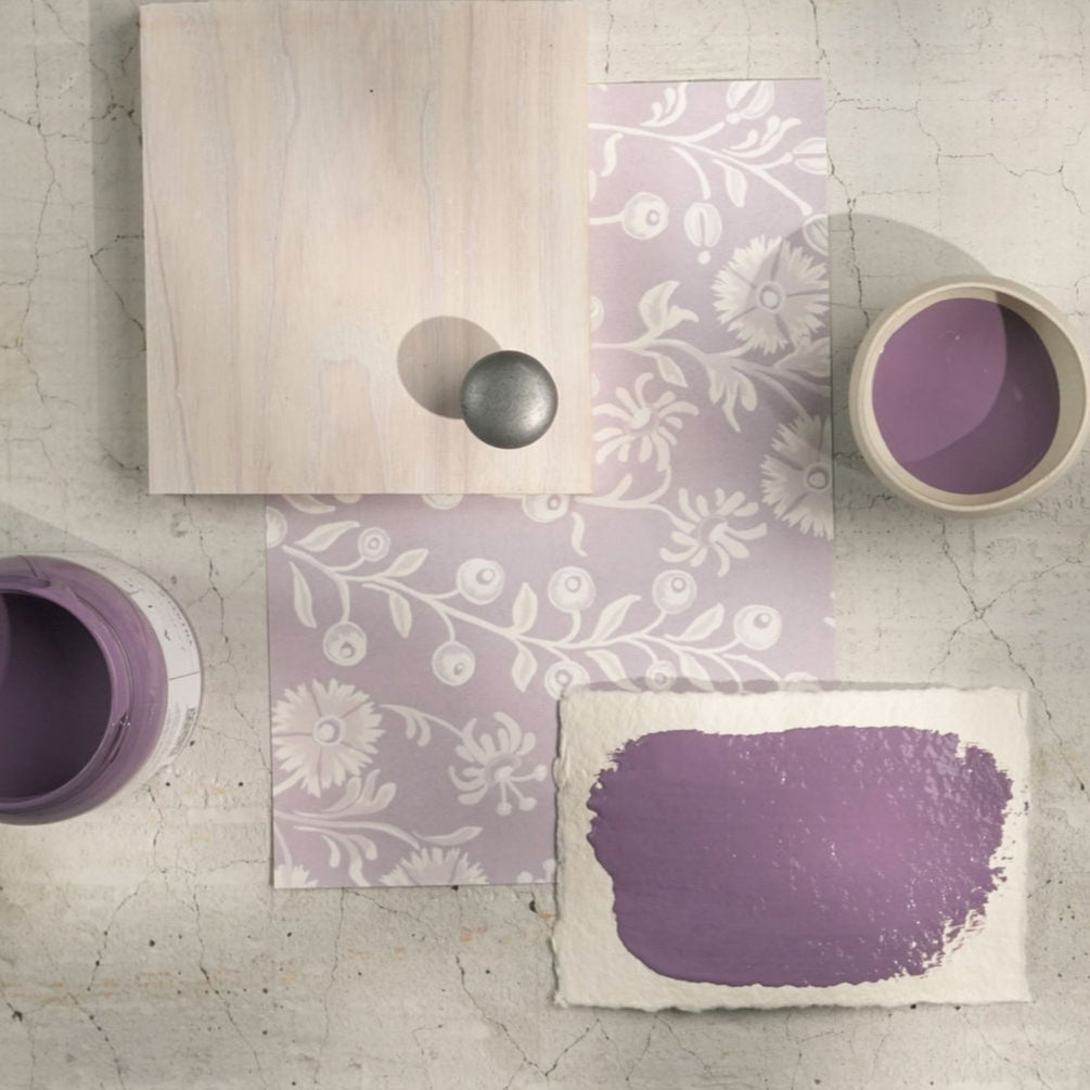 Alchemy Limestone and Chalk Furniture Paint by Fusion in Thistle at Home Smith 