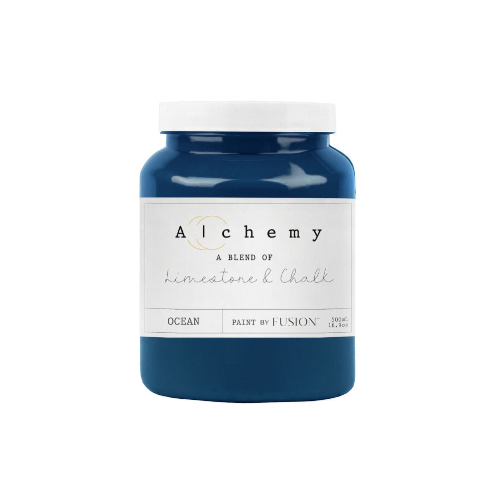 Alchemy Limestone and Chalk Furniture Paint by Fusion in Ocean at Home Smith 