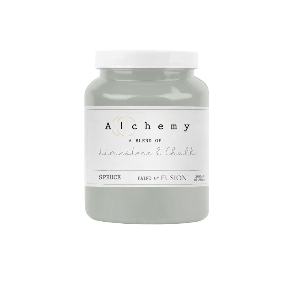 Alchemy Limestone and Chalk Furniture Paint by Fusion in Spruce at Home Smith 