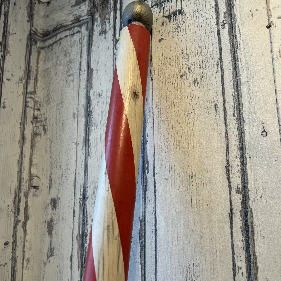 Vintage Wooden Barber Pole