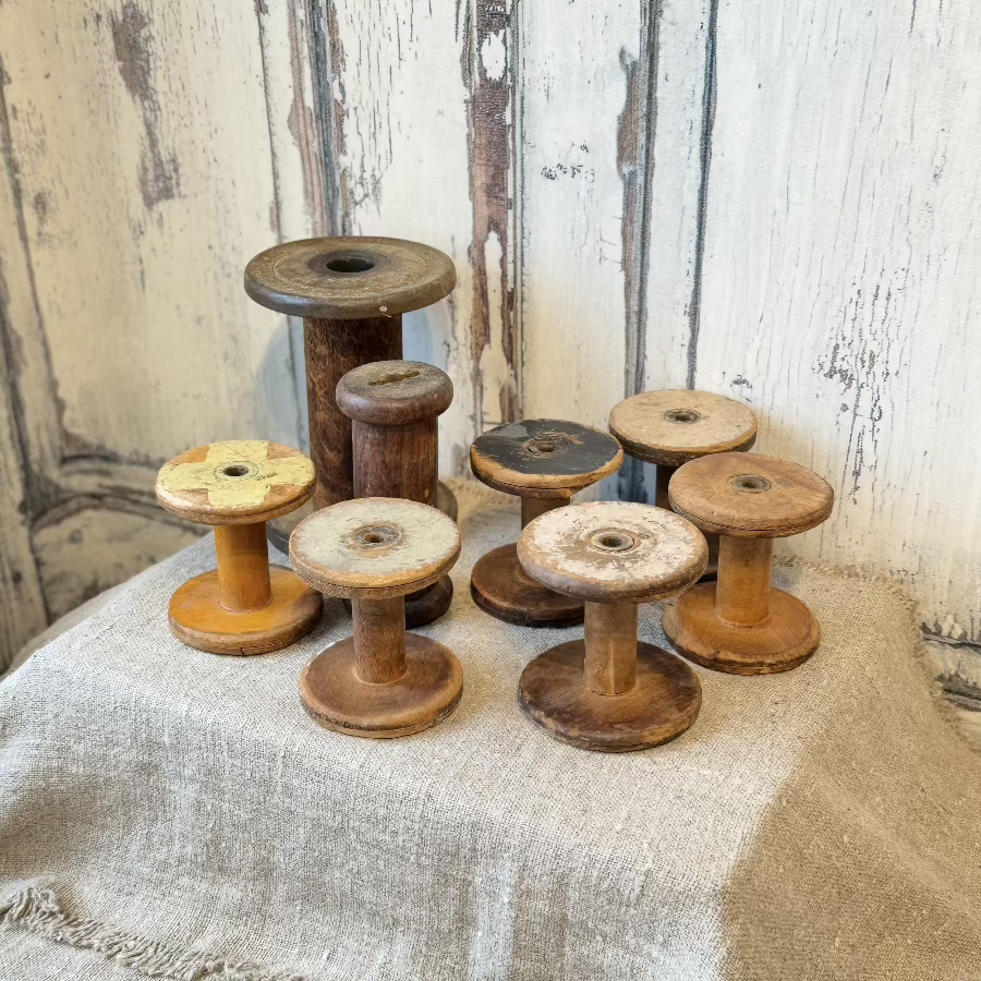 Antique Wood Spools