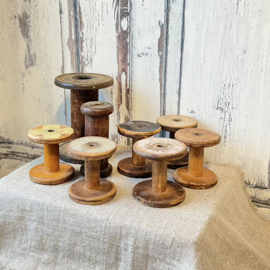 Antique Wood Spools