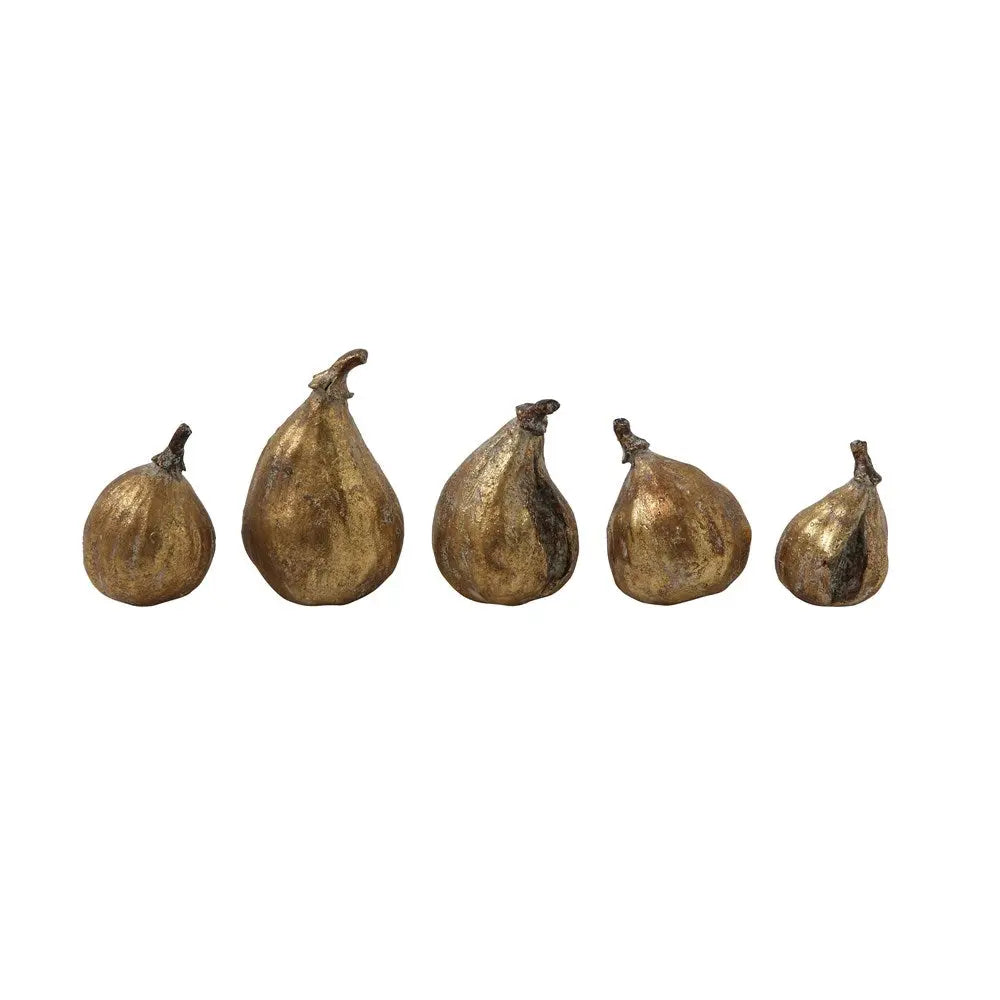 Antiqued Gold Resin Figs - Home Smith