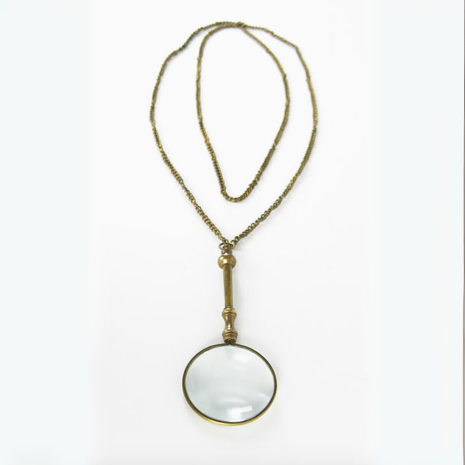 Antique Small Brass Magnifying Lens at Home Smith