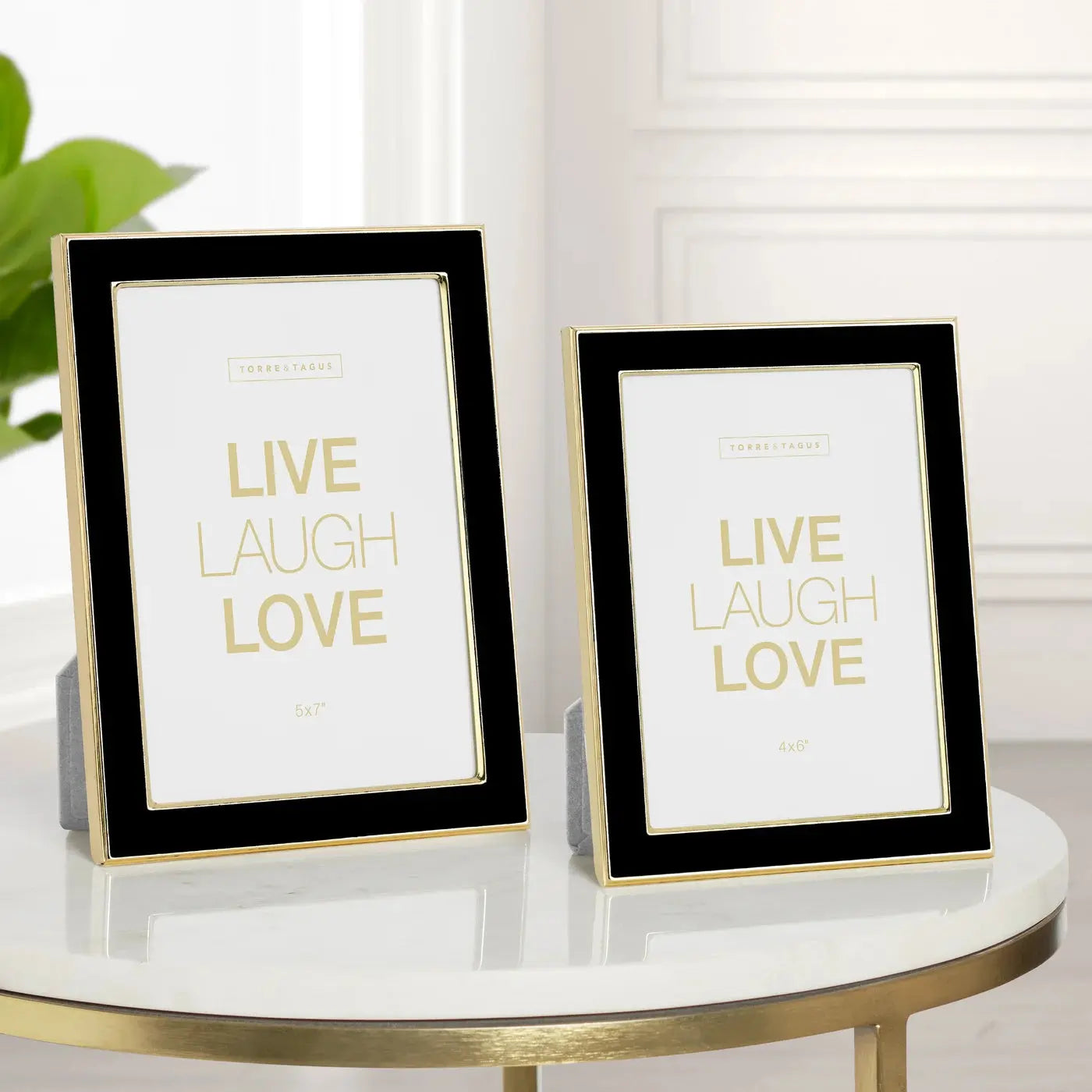 Home Smith Banks Black Enamel Gold Trim Photo Frames Home Smith 