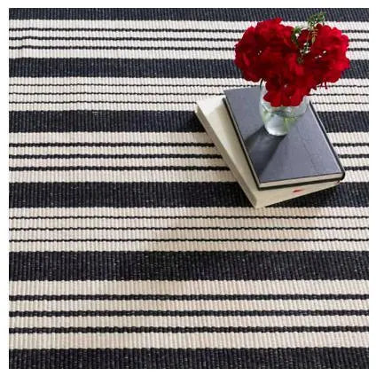 Birmingham Black Woven Cotton Rug - Home Smith