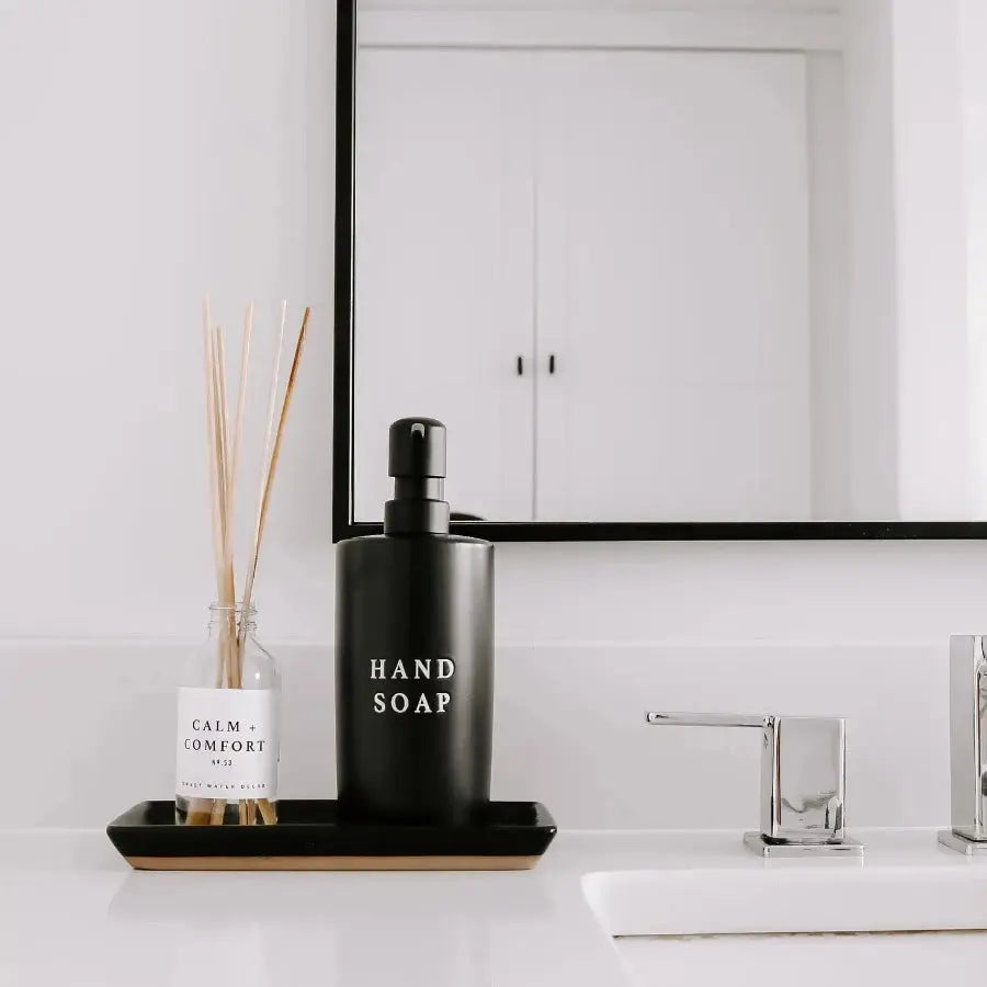 Black Stoneware Hand Soap Dispenser - Home Smith
