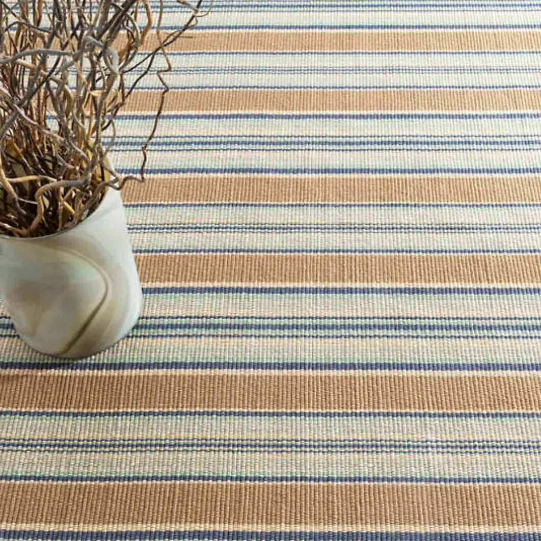 Blue Heron Stripe Cotton Rug - Home Smith