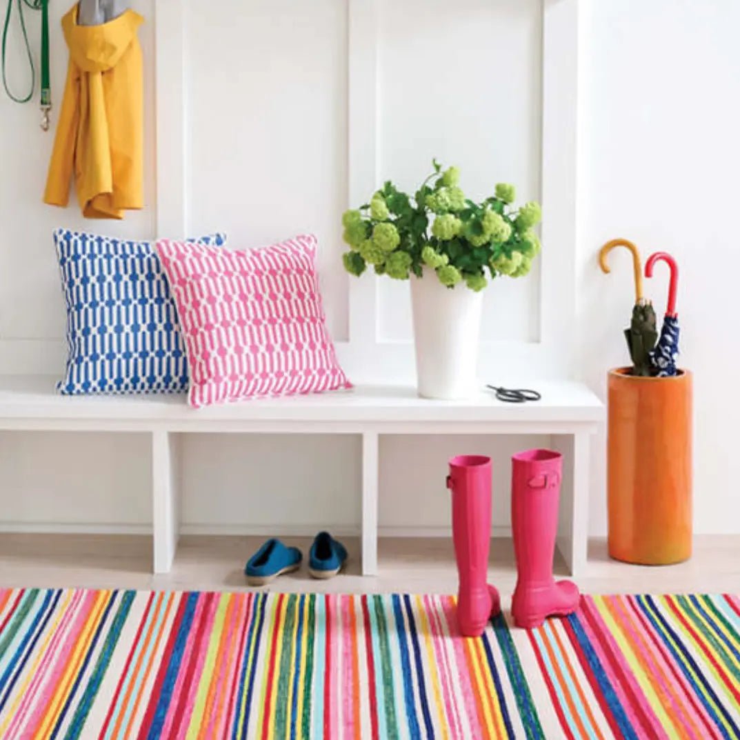 Bright Stripe Indoor/Outdoor Rug - Home Smith