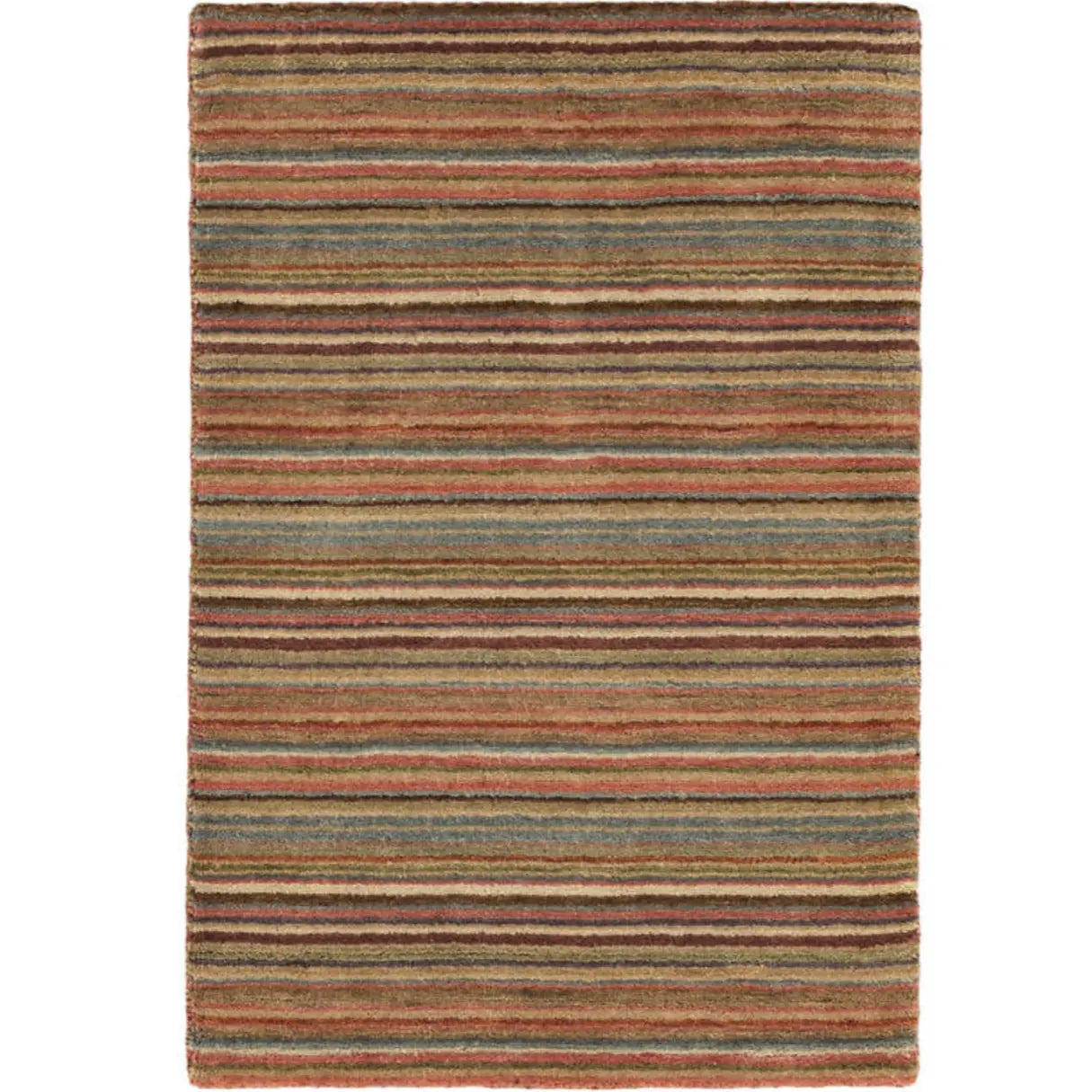 Brindle Stripe Spice Loom Knotted Wool Rug - Home Smith