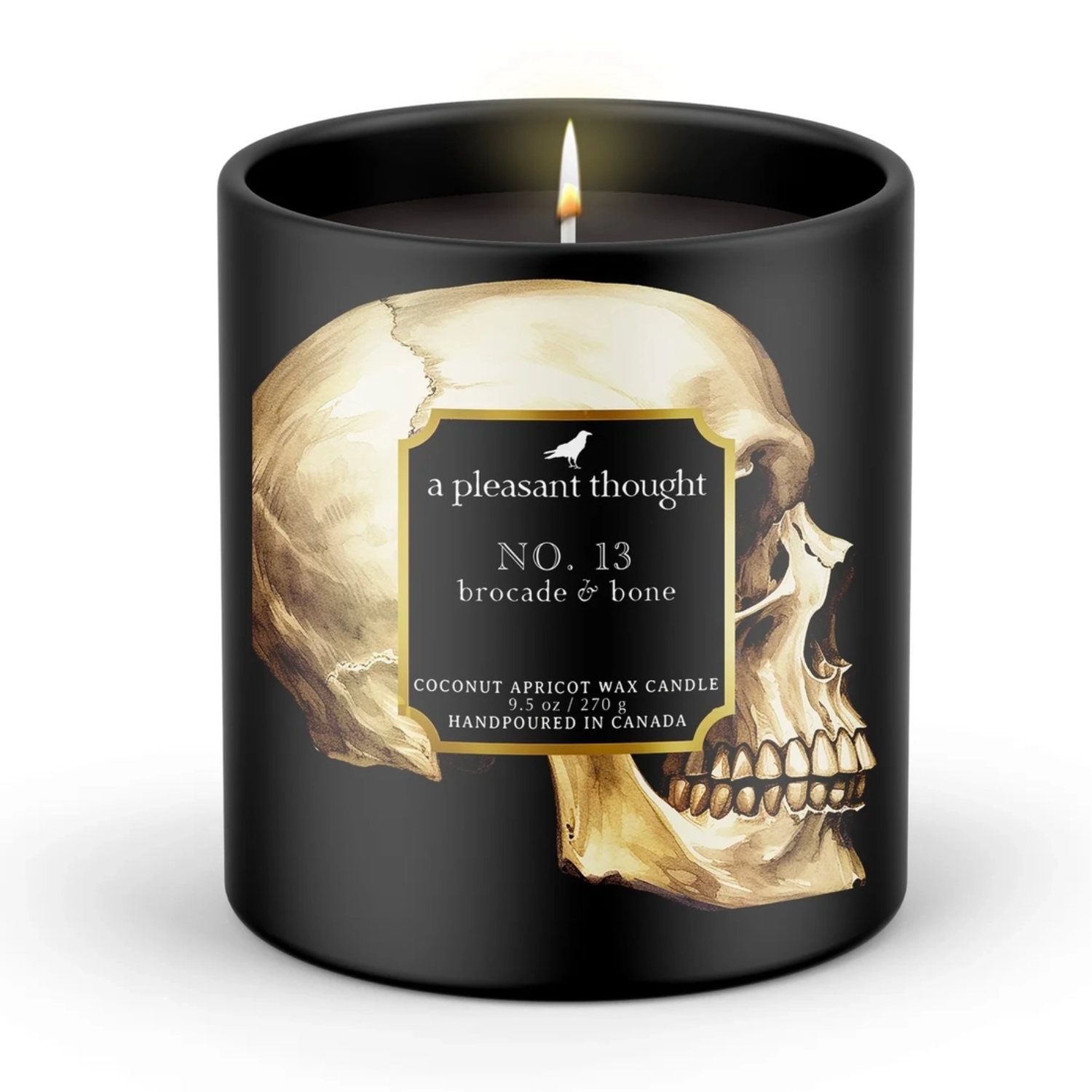 Brocade and Bone Cotton Wick Candle at Home Smith