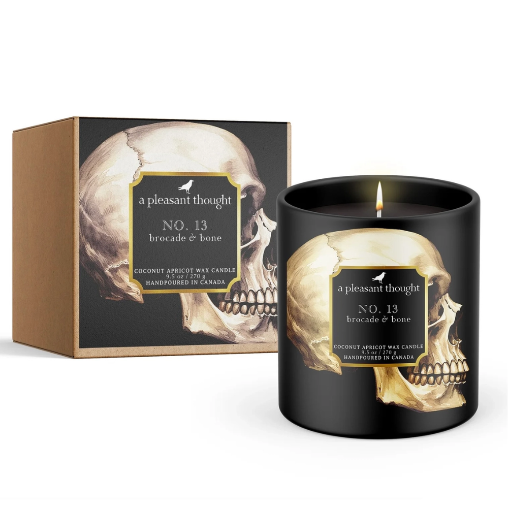 Brocade and Bone Cotton Wick Candle at Home Smith