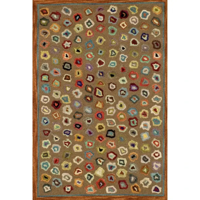 Cat's Paw Brown Micro Hooked Wool Rug - Home Smith