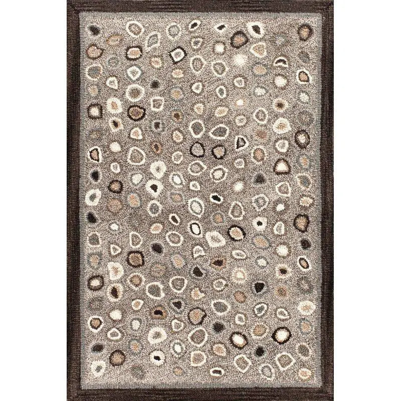 Cat's Paw Grey Micro Hooked Wool Rug - Home Smith