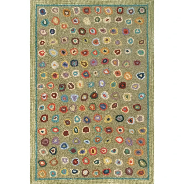 Cat's Paw Sage Micro Hooked Wool Rug - Home Smith